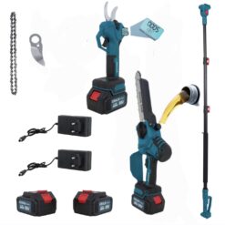 Σετ κήπου 3 σε 1 Αλυσοπρίονο 25cm- Ψαλίδι 40mm-Κοντάρι 2.6m88v brushless-CrausGermany