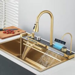 Έξυπνος Νεροχύτης Κουζίνας με Πολλαπλές Λειτουργίες-gold