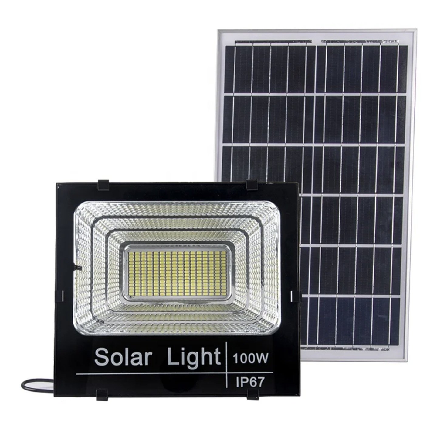 Ηλιακός Προβολέας LED 100W με Πάνελ και Τηλεχειριστήριο Jortan 100W πακέτο 3 τεμάχια - Image 4